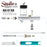 Master S66 Airbrush Set with 6 Precision Siphon Feed Airbrushes, 6 Station Airbrush Holder with Air Regulated Manifold, 7 Air Hoses & 6 Bottles