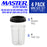 Master Paint System MPS, 4 Pack Set of Mini Size 6 Ounce (180ml) Hard Cups and Retainer Rings - 4 Hard Cups and 4 Rings