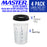 Master Paint System MPS, 4 Pack Set of Large Size 27 Ounce (800ml) Hard Cups and Retainer Rings - 4 Hard Cups and 4 Rings