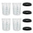 Master Paint System MPS, 4 Pack Set of Large Size 27 Ounce (800ml) Hard Cups and Retainer Rings - 4 Hard Cups and 4 Rings