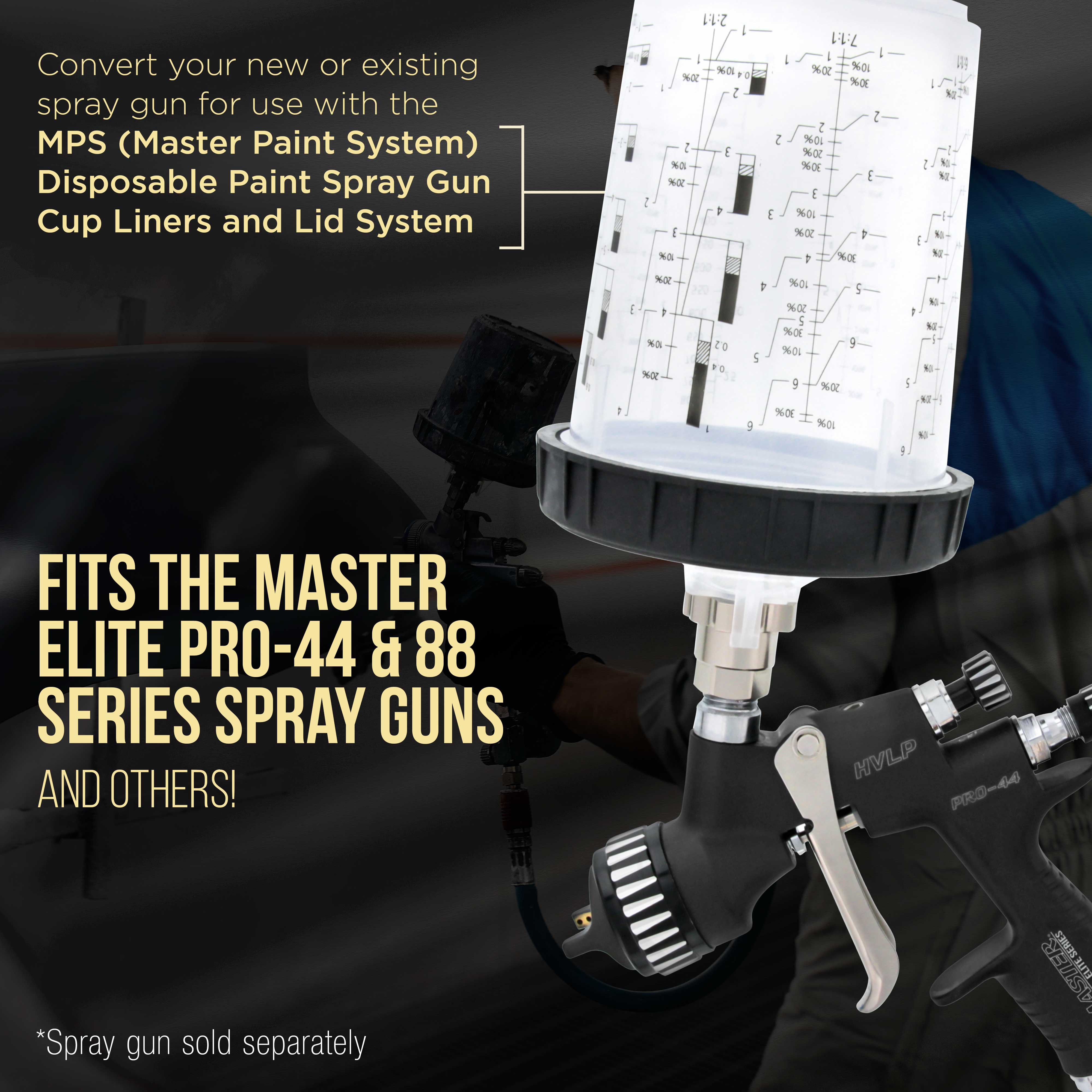 MPS Spray Gun Cup Adapter - Fits Master PRO-44 HVLP Spray Guns
