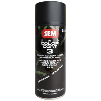 Color Coat 3 Satin Black - Multi-Substrate Flexible Coating, 12oz, Aerosol