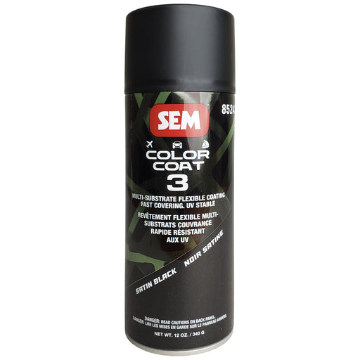 Color Coat 3 Satin Black - Multi-Substrate Flexible Coating, 12oz, Aerosol