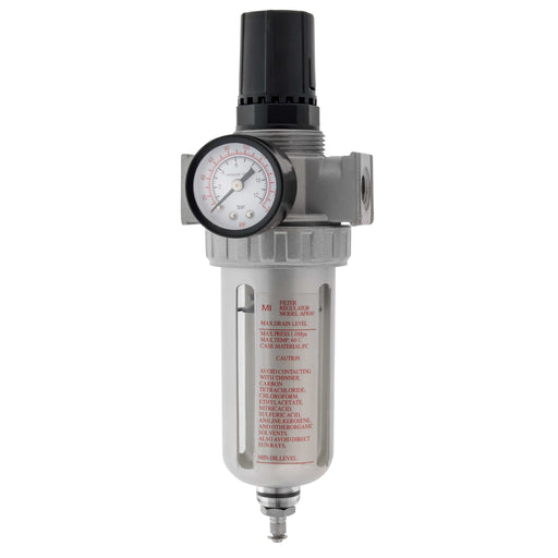 Professional Air Filter and Regulator Control Unit with Gauge (1/4" NPT)