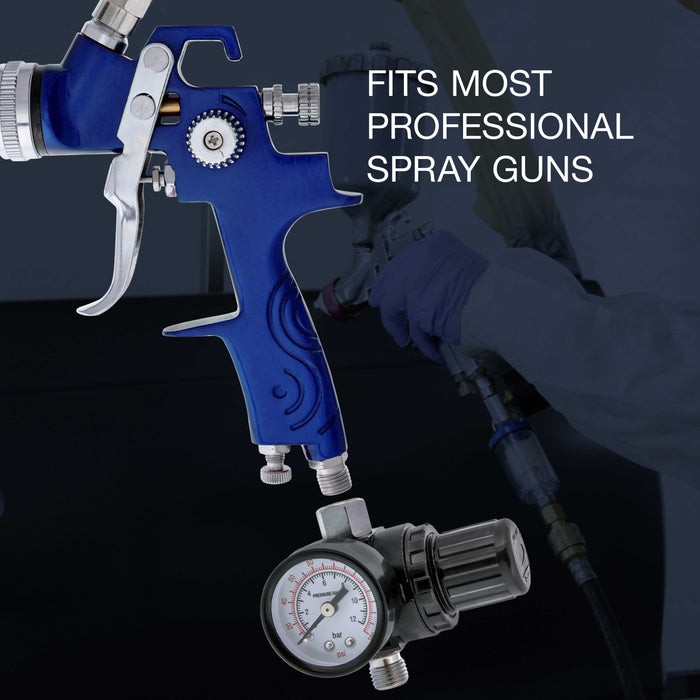 True Micrometer Spray Gun Air Regulator with Gauge