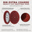 8" Red Foam Buffing Pad Extra Coarse Cutting Polish Hook and Loop Backing - Buffing Pad for Automotive, Marine, Truck, RV & Compound Cutting