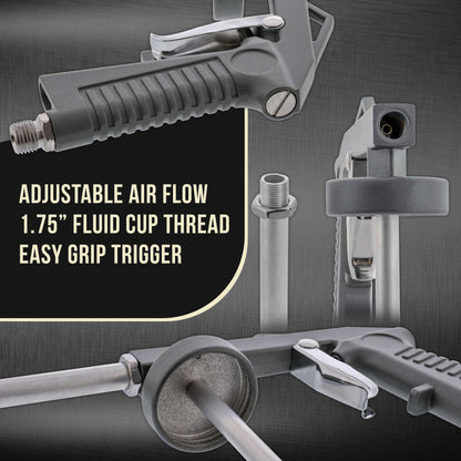 Air Undercoating Spray Gun - Pneumatic Automotive Sprayer for Applying Sprayable Bed Liner Coating, Rubberized Truck Undercoating, Rust Proofing