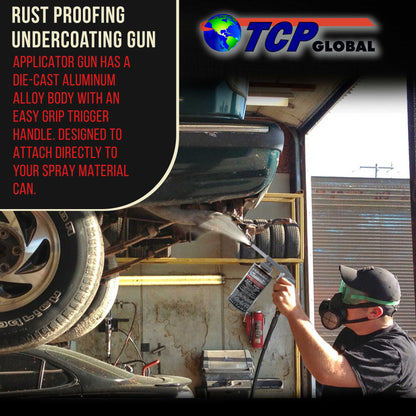 Air Undercoating Spray Gun - Pneumatic Automotive Sprayer for Applying Sprayable Bed Liner Coating, Rubberized Truck Undercoating, Rust Proofing