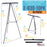 U.S. Art Supply 66" High Boardroom Black Aluminum Flipchart Display Easel and Presentation Stand (Pack of 10) - Large Adjustable Floor and Tabletop Portable Tripod, Holds 25 lbs, Writing Pads, Posters
