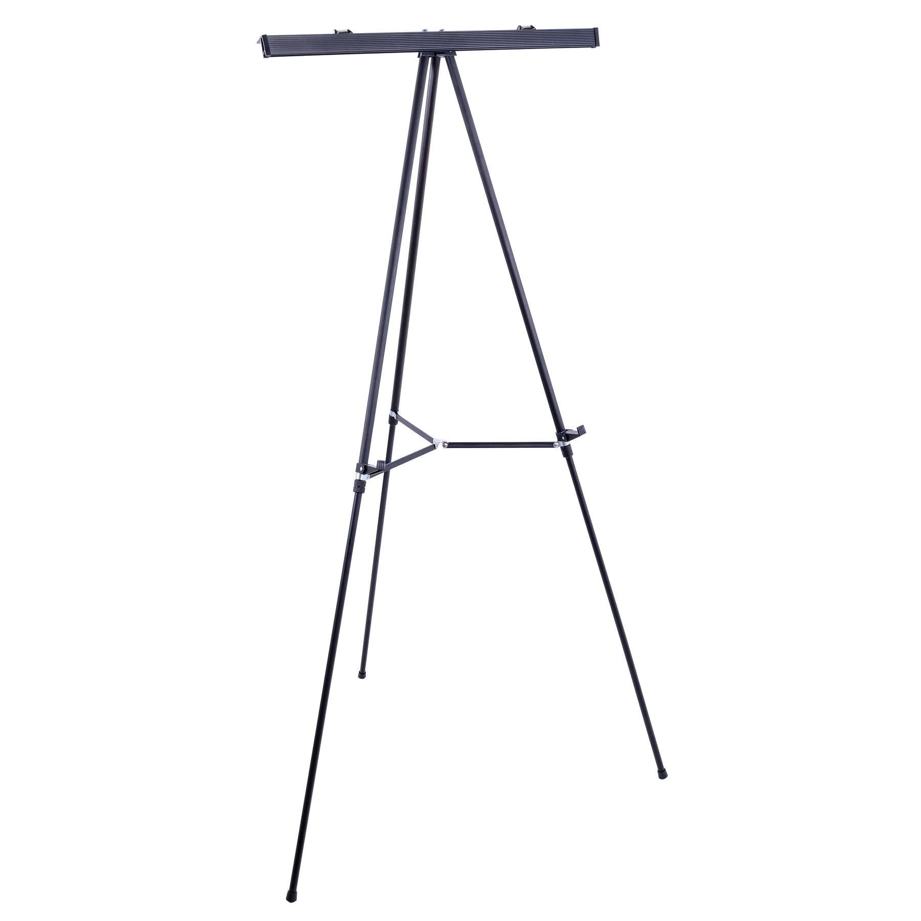 US Art Supply - 66 Inch Sturdy Black Aluminum Tripod Artist Field and  Display Easel Stand - Adjustable Height 20 to 5.5 Feet, Holds 32 Canvas 