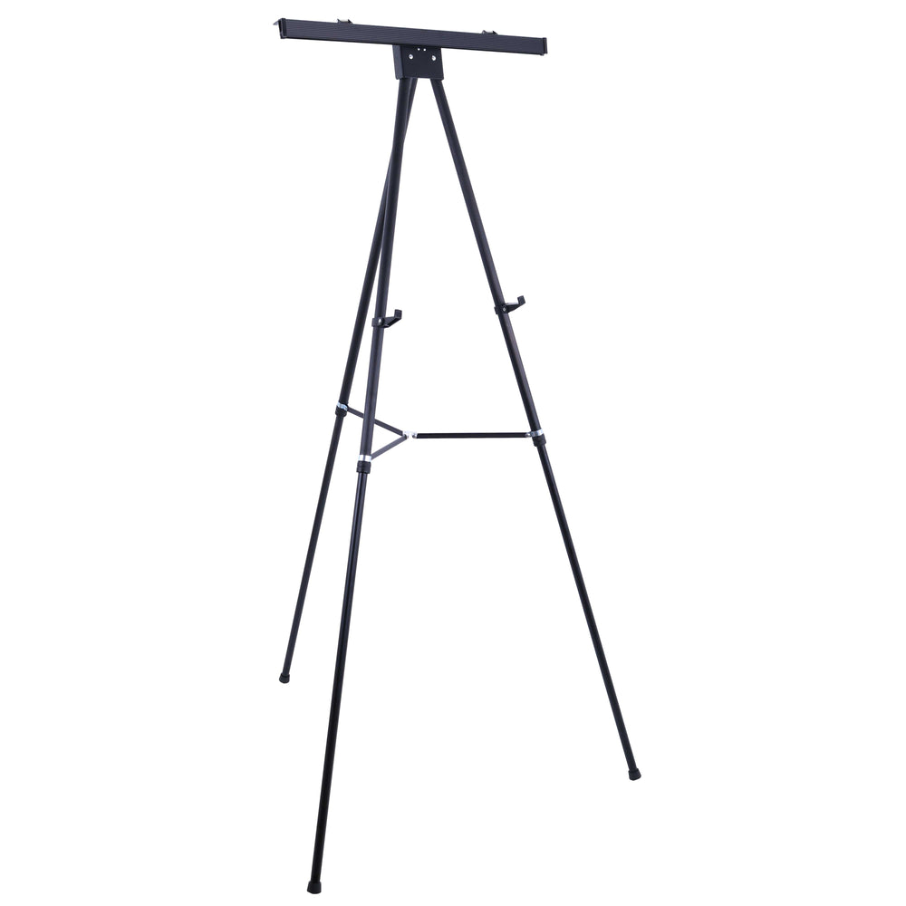 70" High Boardroom XL Black Aluminum Flipchart Display Easel, Hold 45 lb, Heavy Duty Extra Large & Presentation Stand Adjustable Floor Tabletop Tripod