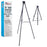 U.S. Art Supply 70" High Showroom XL Silver Metal Display Easel - Large Adjustable Height Portable Easel Stand, Sign Display, Holds 45 lbs - Floor & Tabletop Easels, Painting Stand