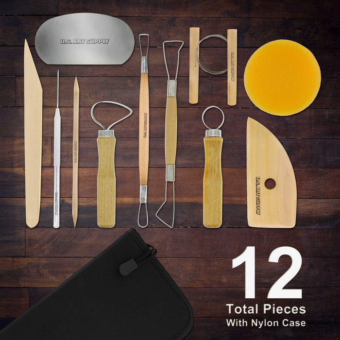 12 Piece Pottery And Clay And Sculpting Tool Set — TCP Global