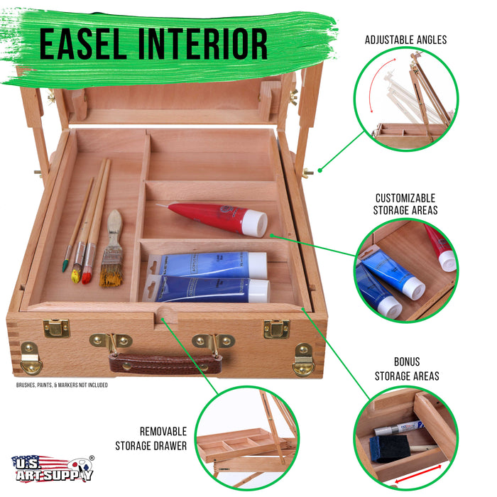 Writer Messenger Wooden Box, Retro Wooden Handmade Portable Crossbody Postman Bag, Multifunctional Portable Artist Tools and Brush Organizer, for Sketchers and Writers,Black Writer Messenger Wooden Box, Retro Wooden Handmade Portable Crossbody Postman Bag, Multifunctional Portable Artist Tools and Brush Organizer, for Sketchers and Writers,Black