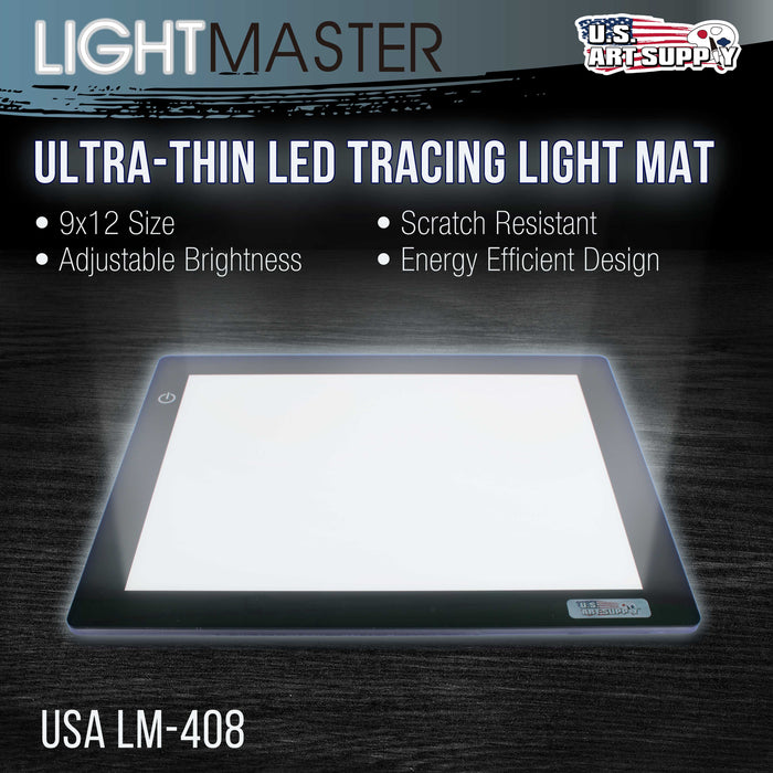 Lightmaster 9" x 12" (A4) Light Box 5V Ultra-Thin Profile w/ USB Power Adapter