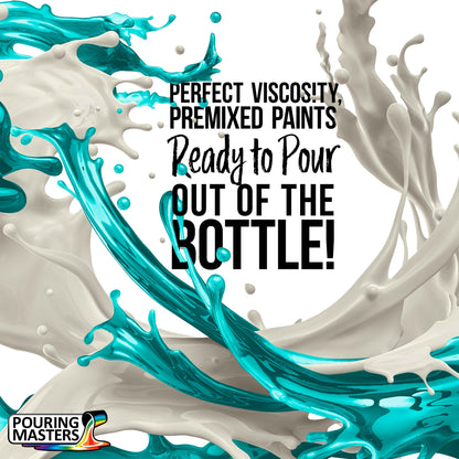 36 Color Metallic Ready to Pour Acrylic Pouring Paint Set, 2oz Bottles, Acrylic Paint Pour Supplies - Silicone Oil & Gloss Medium, Premium Pre-Mixed High Flow 8-Ounce Bottles