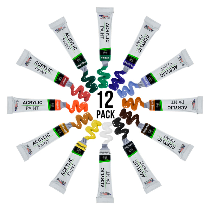 72 Color Set of Acrylic Paint In Large 18ml Tubes — TCP Global