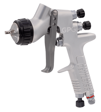 Devilbiss GPG HVLP Spray Gun with 1.3, 1.5, 1.8mm Fluid tips, Regulator & 560ml Acetal Plastic Cup