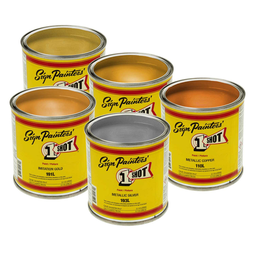 Metallic 5 Color Enamel Kit, 1/4 Pint